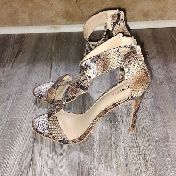 JustFab  faux snakeskin Bridgette 4" heels Sz 9 - Picture 3 of 7